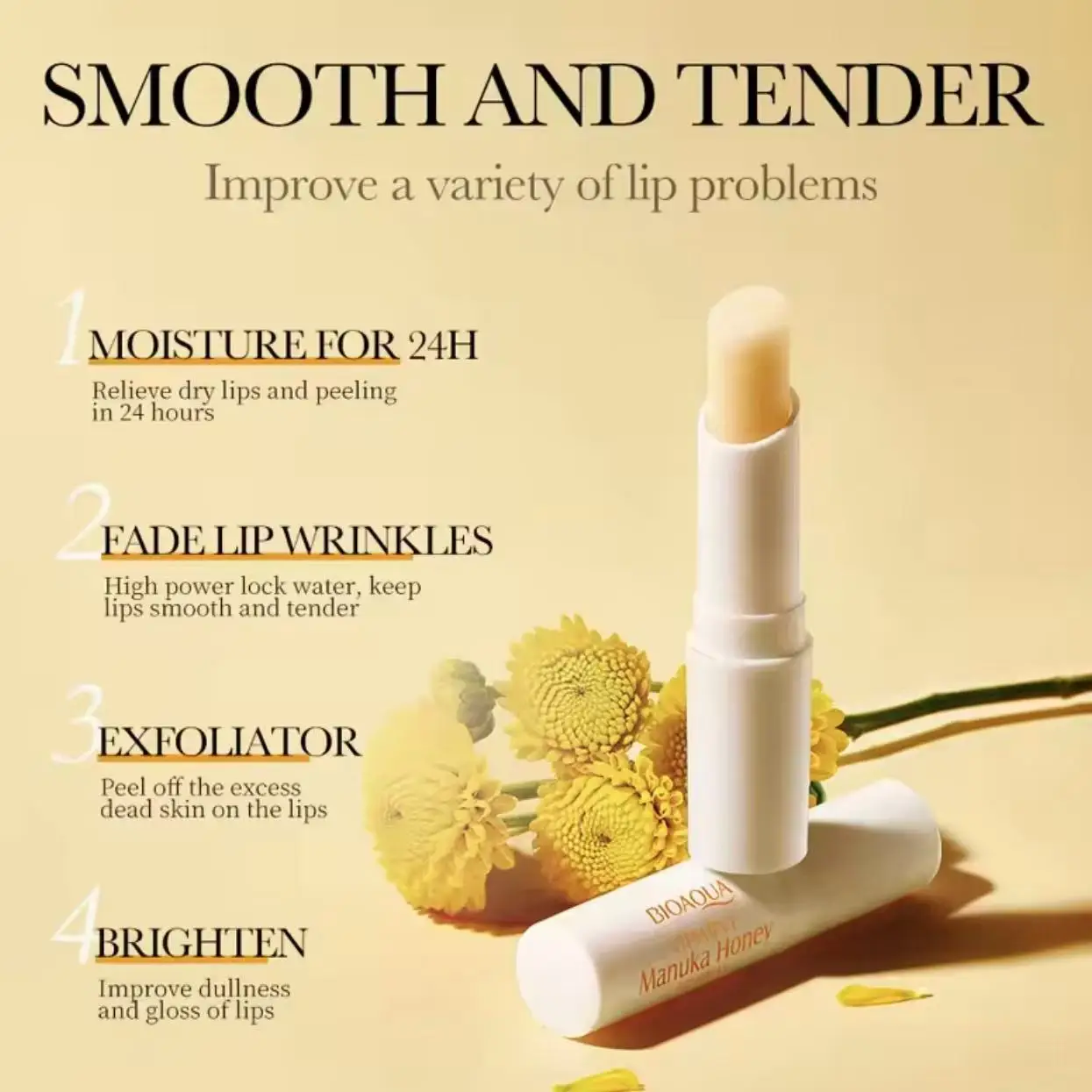 Bálsamo labial de miel con vitamina e hidratante de larga duración Bálsamo labial de miel con vitamina e hidratante de larga duración