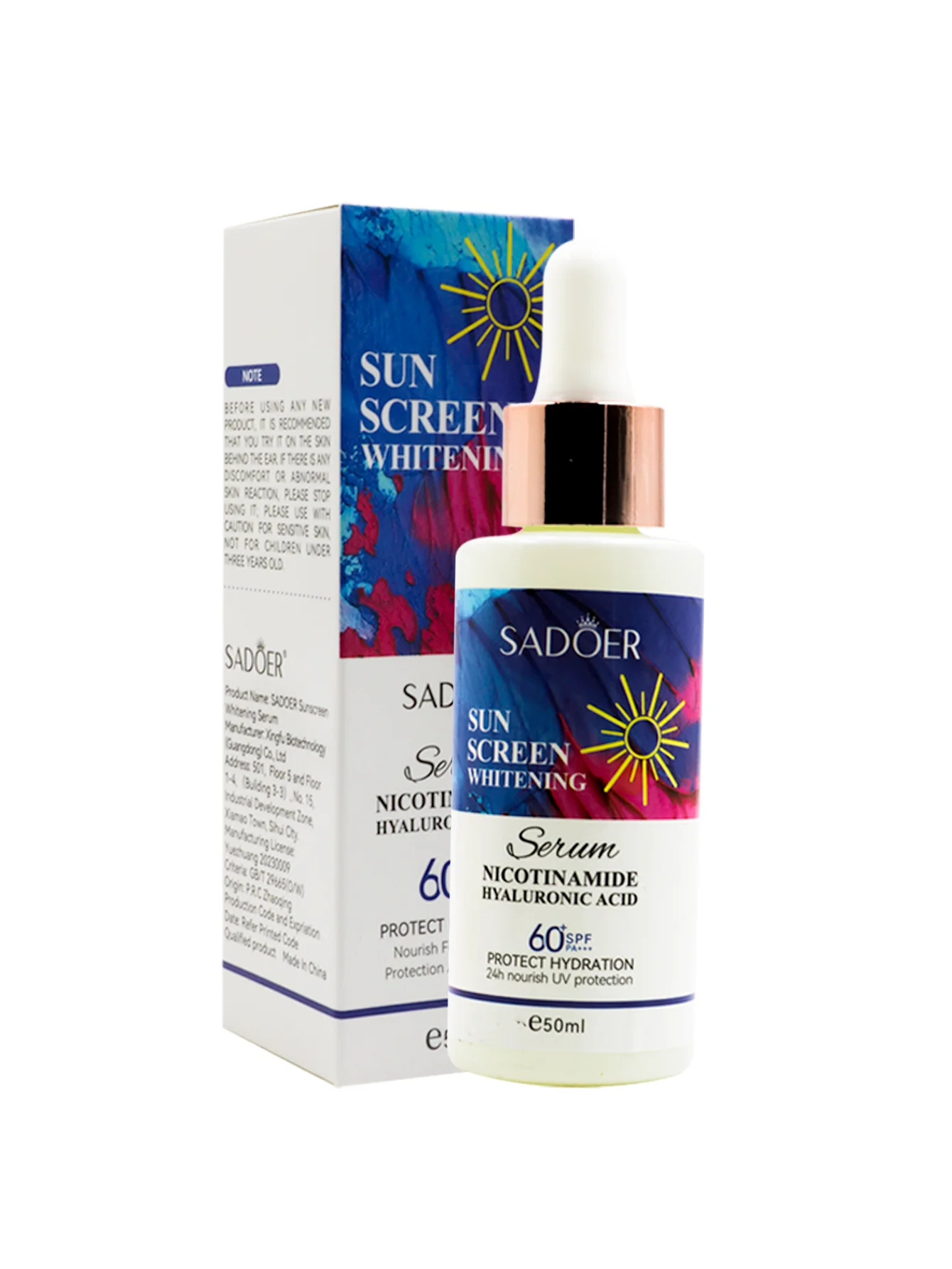 Suero con protección solar UVA/UVB con FPS para la cara Suero con protección solar UVA/UVB con FPS para la cara