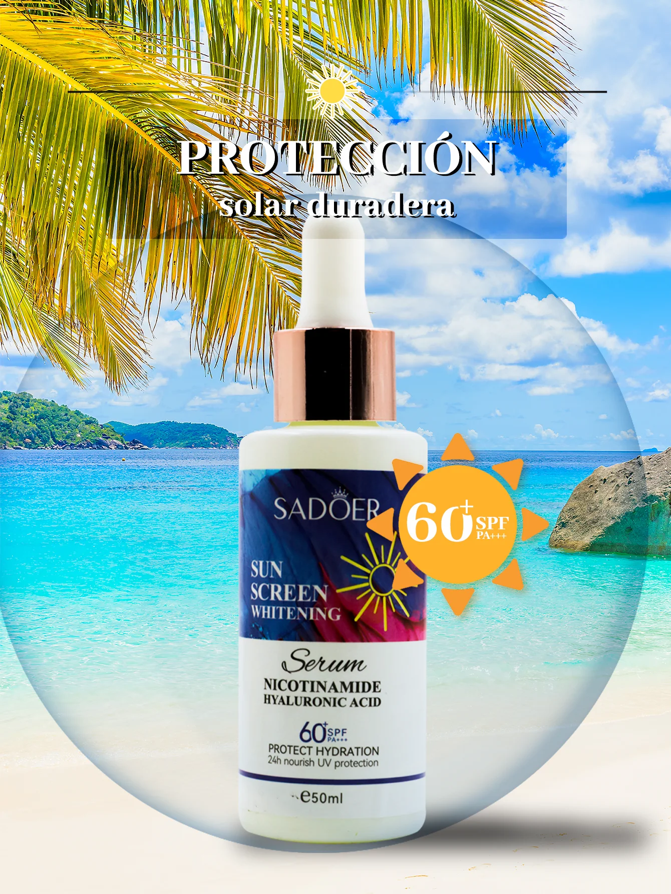 Suero con protección solar UVA/UVB con FPS para la cara Suero con protección solar UVA/UVB con FPS para la cara