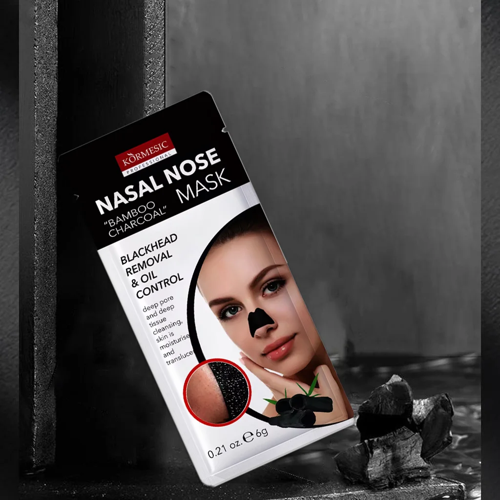 Parche nasal de carbón de bambú para eliminar puntos negros Parche nasal de carbón de bambú para eliminar puntos negros