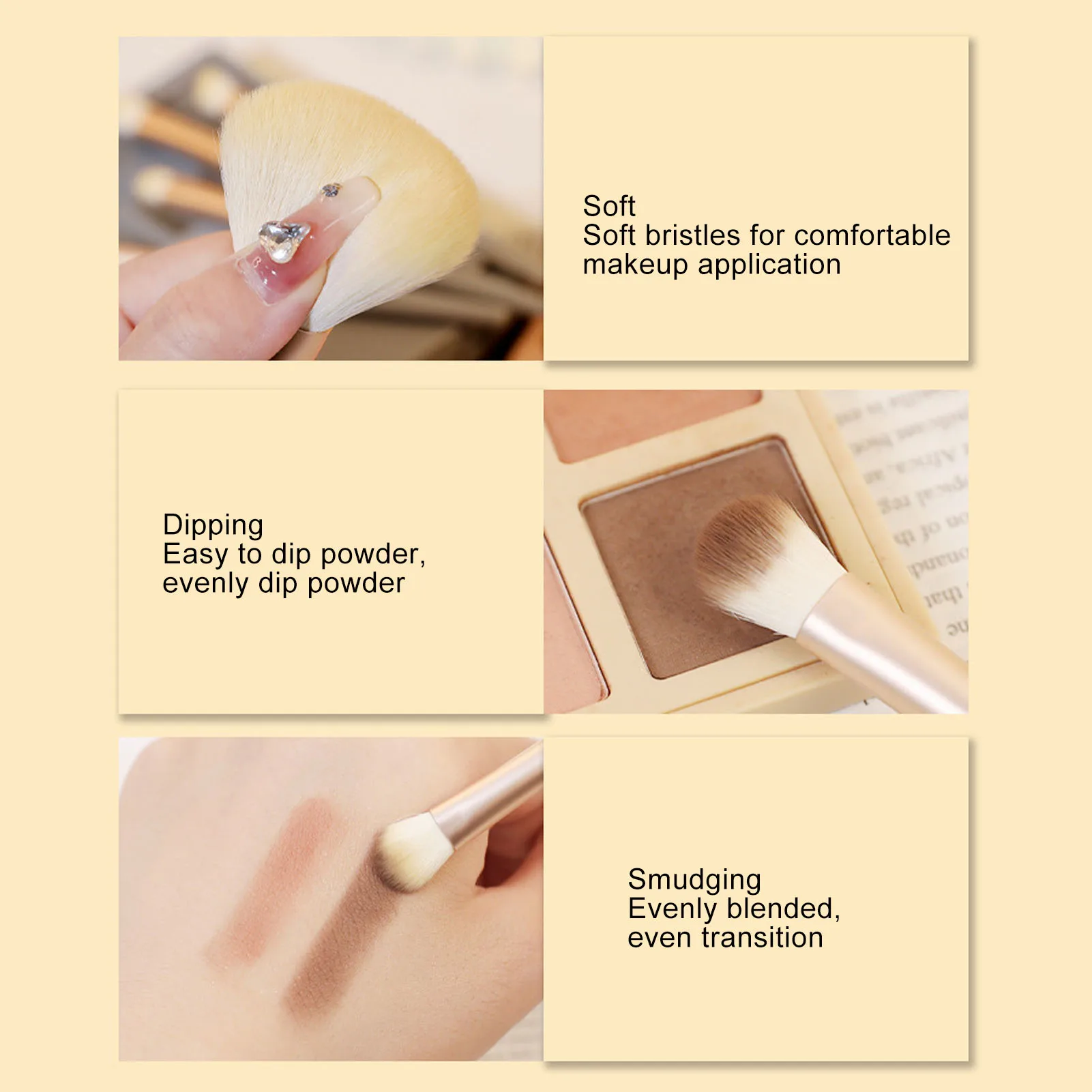 Juego de brochas cosméticas pequeñas Juego de brochas cosméticas pequeñas