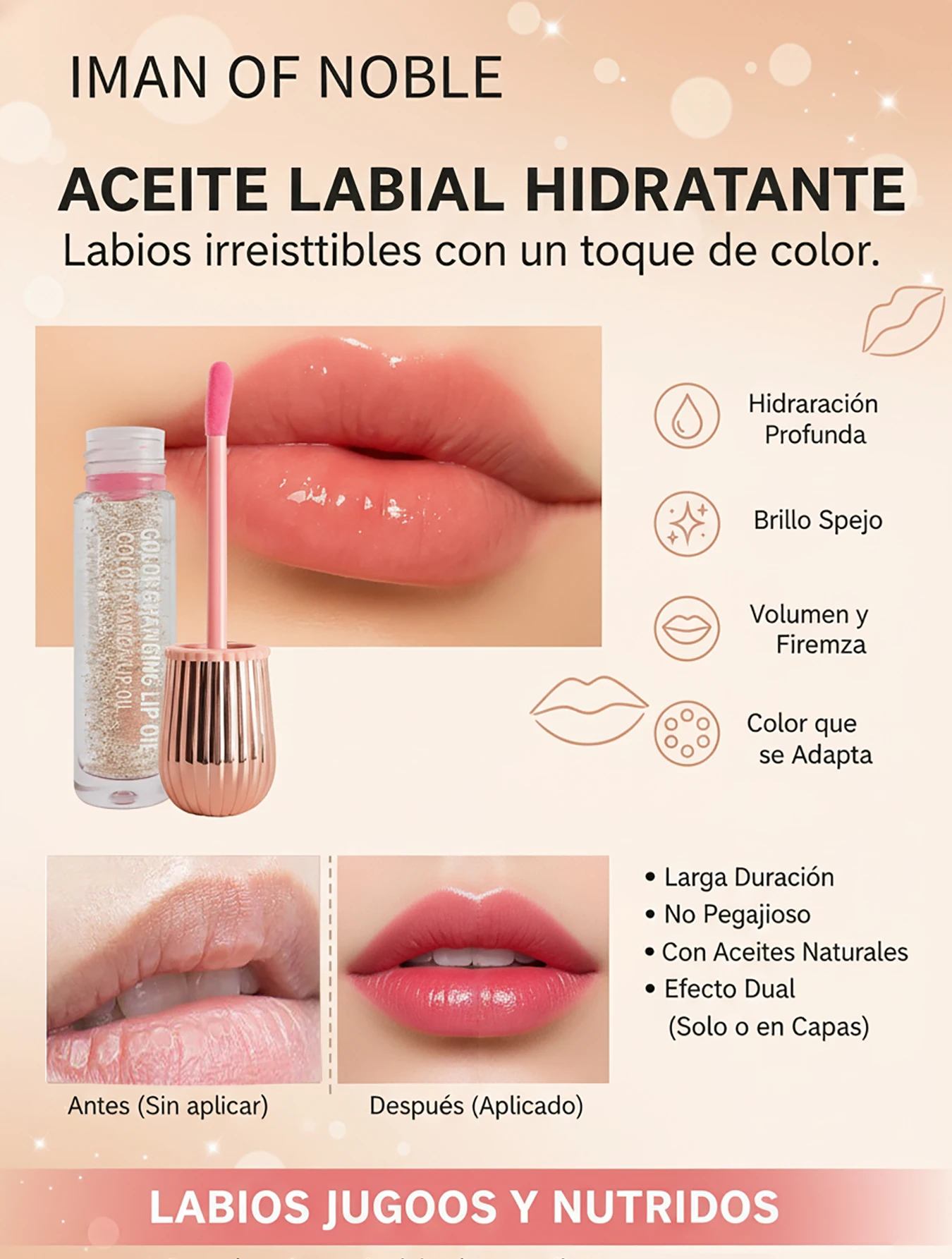 Aceite Labial Hidratante Color Cambiante Aceite Labial Hidratante Color Cambiante