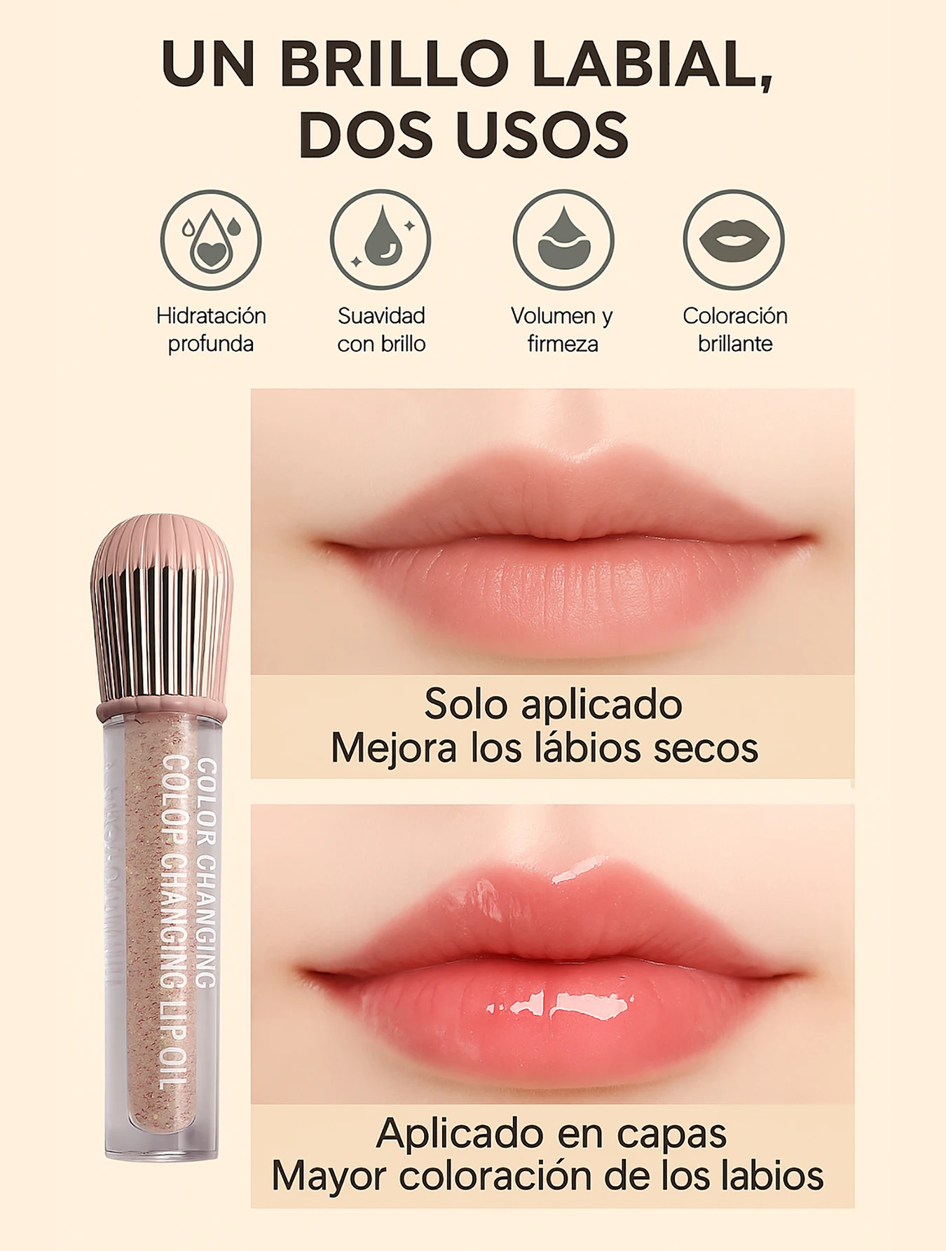 Aceite Labial Hidratante Color Cambiante Aceite Labial Hidratante Color Cambiante