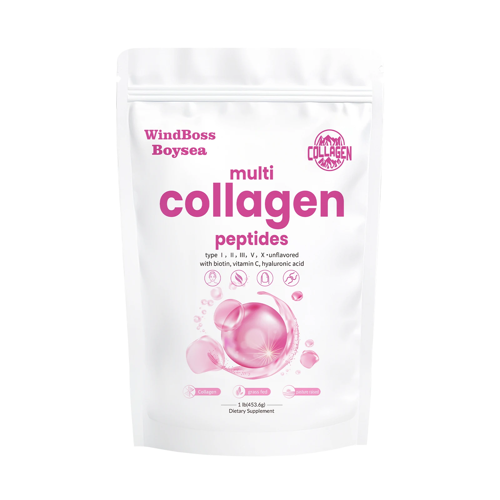 Polvo de Péptidos de Colágeno Hidrolizado Múltiple con Tipos I II III V X Biotina y Vitamina C Polvo de Péptidos de Colágeno Hidrolizado Múltiple con Tipos I II III V X Biotina y Vitamina C