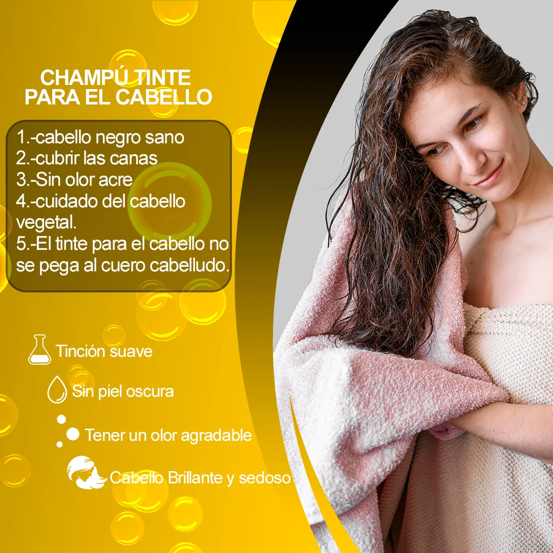 Champu con tinte para el cabello color natural Champu con tinte para el cabello color natural