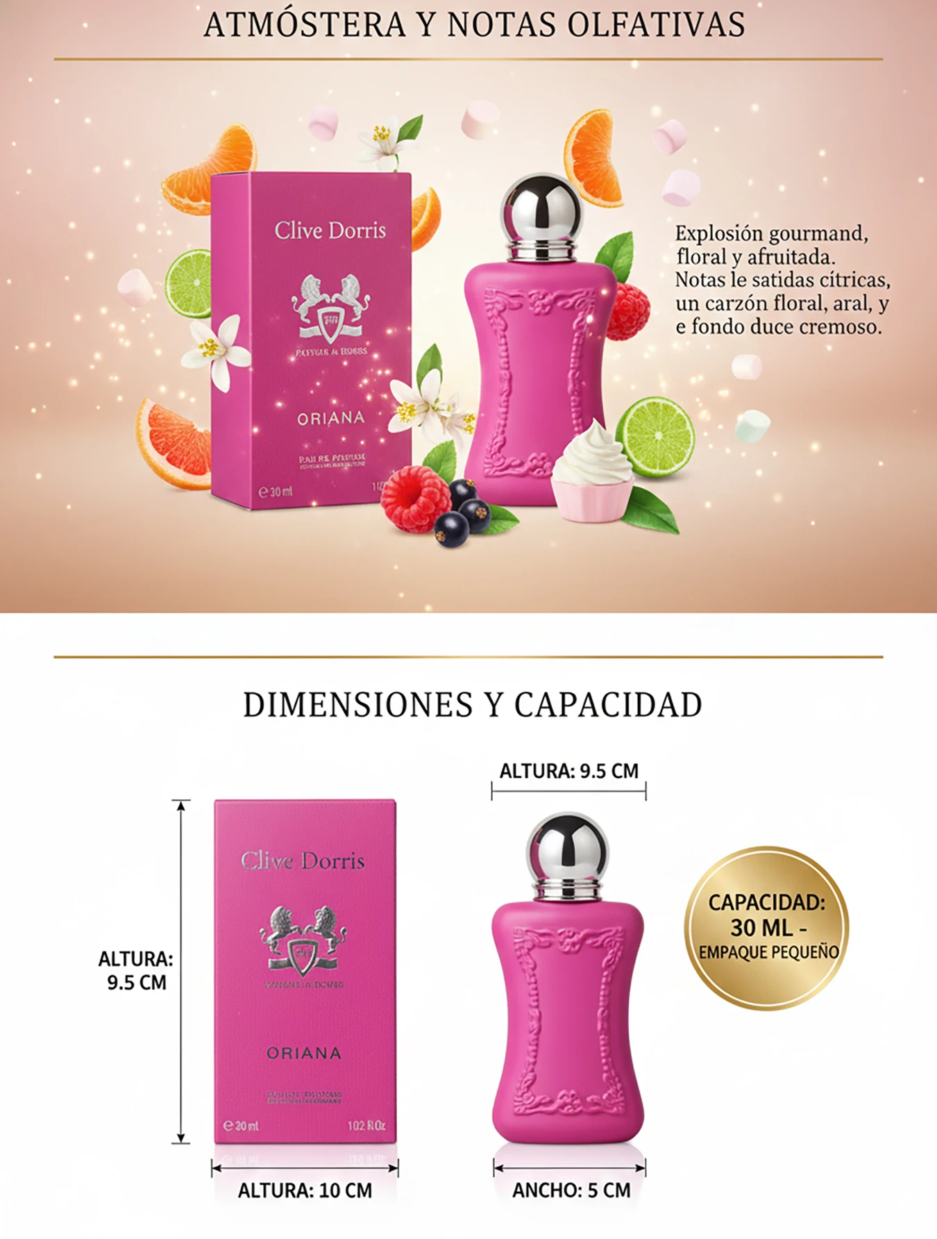 Perfume Clive Dorris Oriana 30ml floral frutal Perfume Clive Dorris Oriana 30ml floral frutal