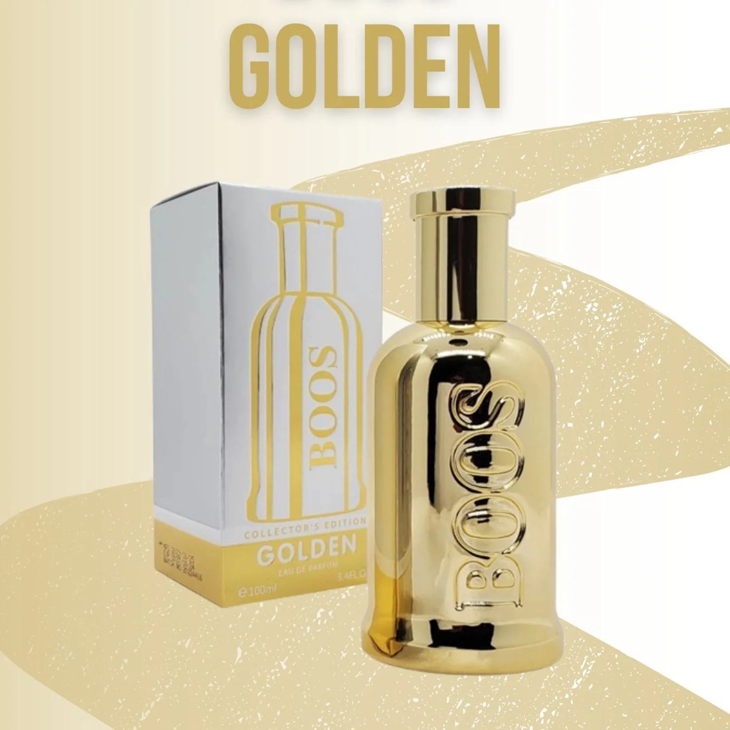 Perfume dorado de moda para hombre 100 ml aroma amaderado fresco Perfume dorado de moda para hombre 100 ml aroma amaderado fresco