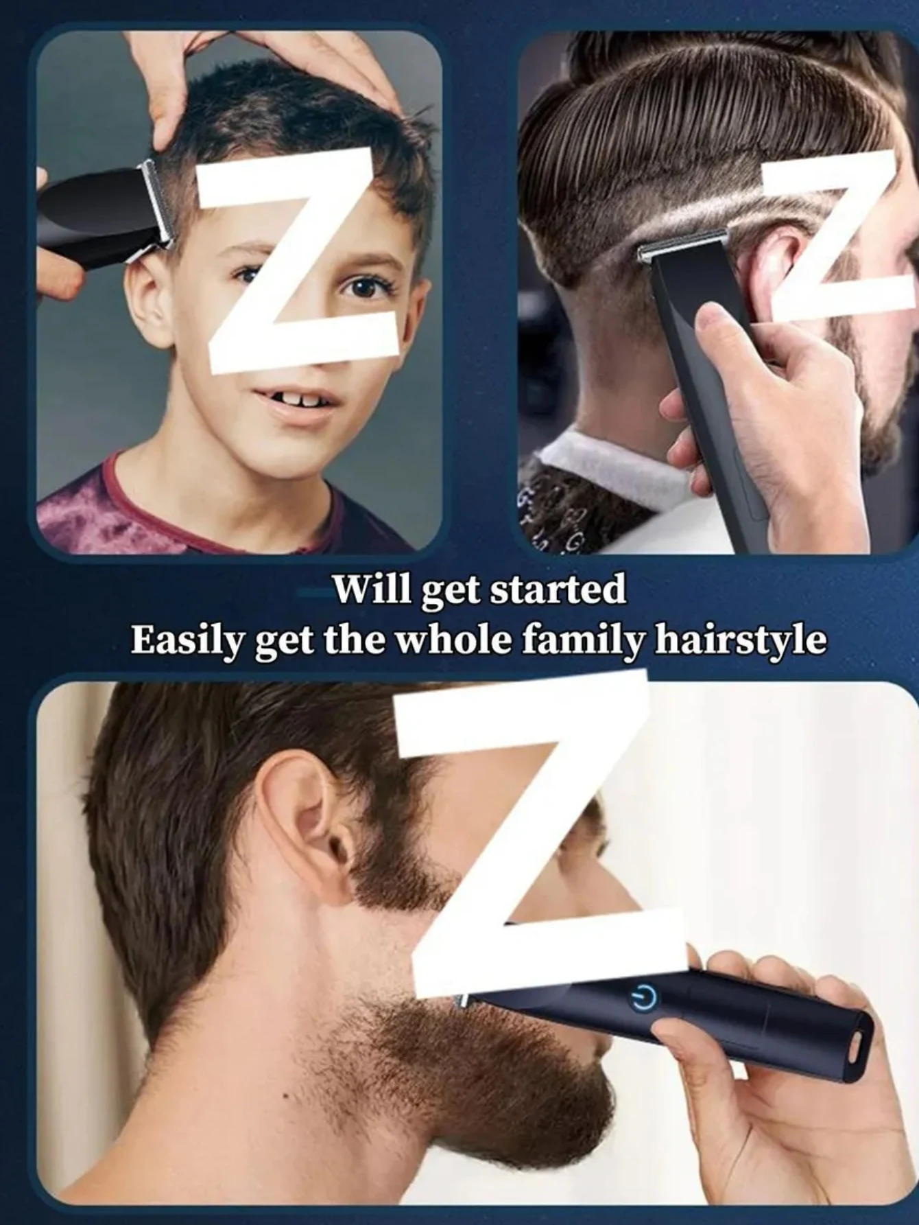 Maquina de Pelo Recargable Para La Cara y Barba Maquina de Pelo Recargable Para La Cara y Barba