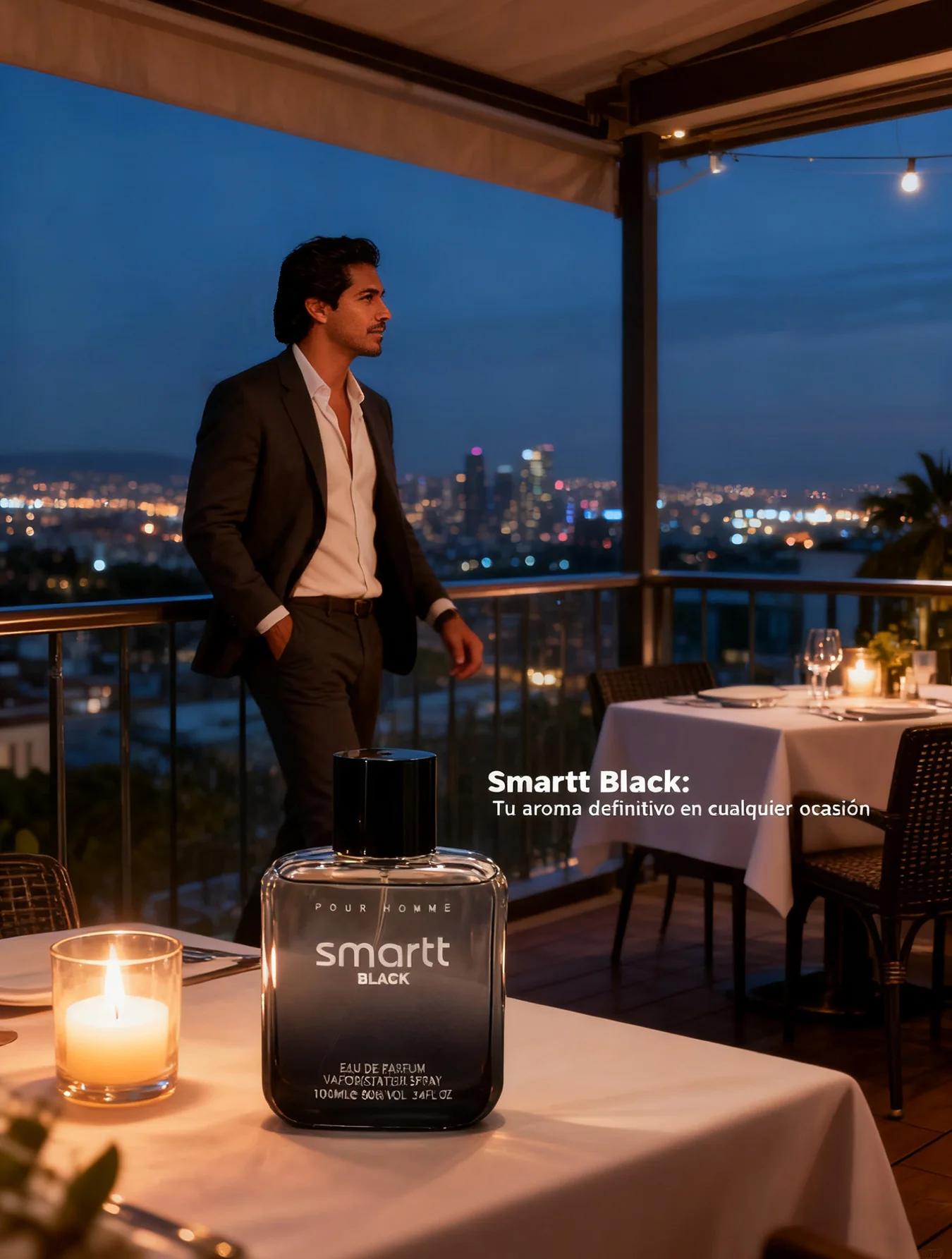 Perfume de Hombre Smartt Black 100ml Fuerte y Larga Duración Perfume de Hombre Smartt Black 100ml Fuerte y Larga Duración