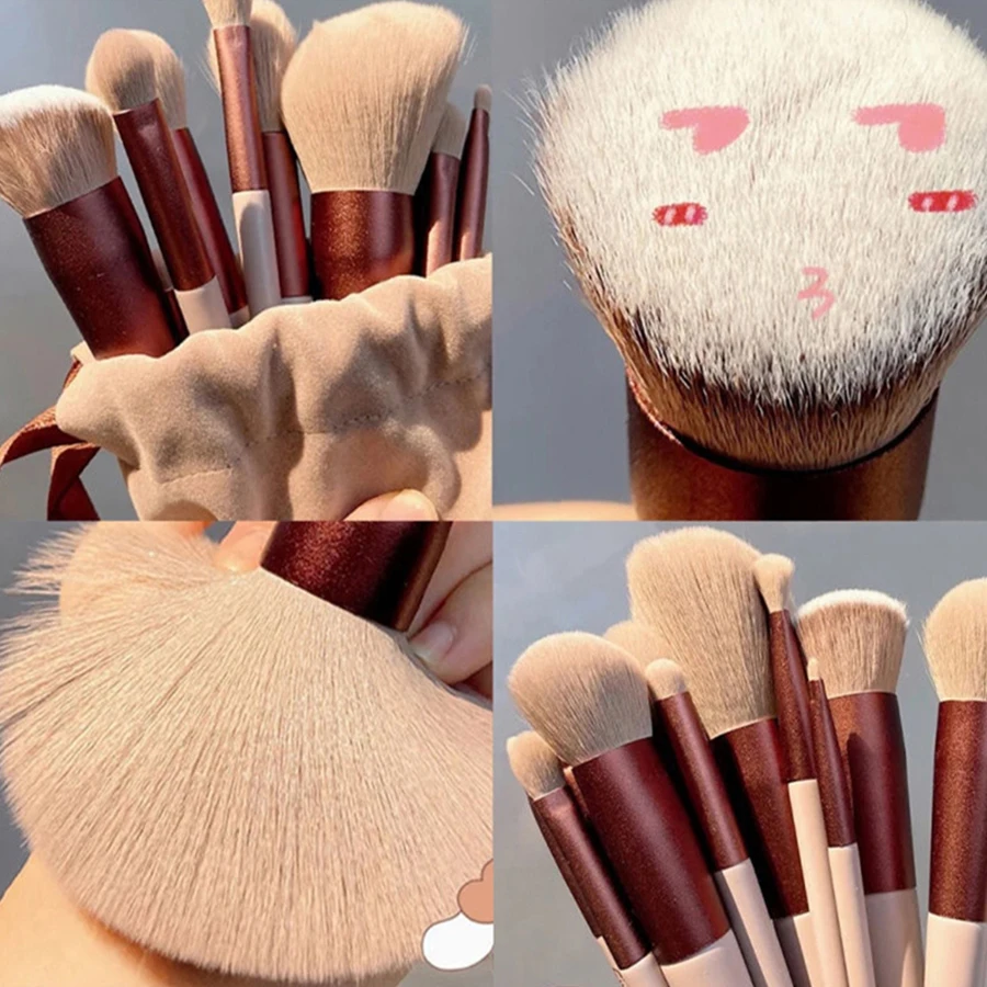Juego de brochas de maquillaje para mujer 13 piezas Juego de brochas de maquillaje para mujer 13 piezas
