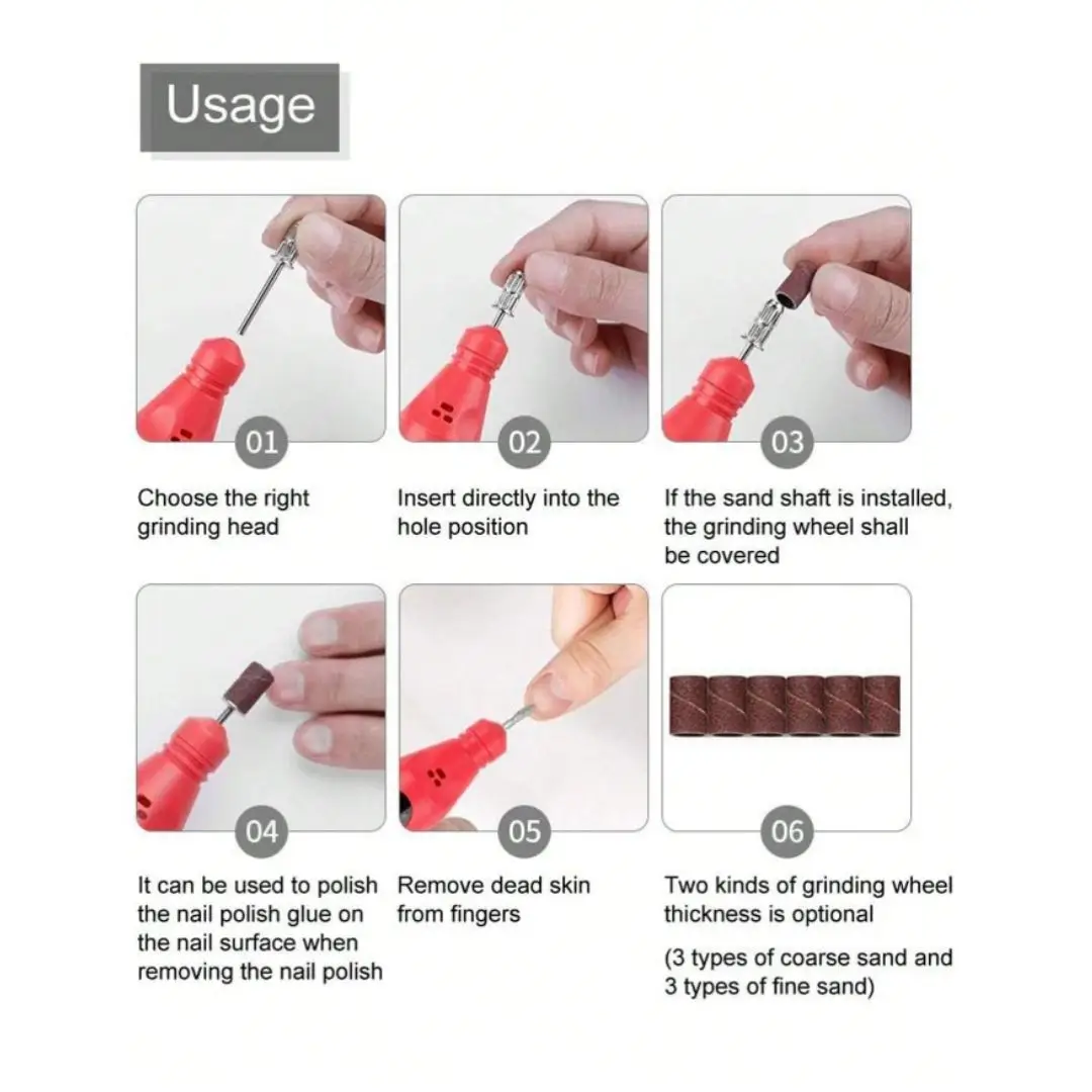 Pulidor Electrico Quita Esmalte Para Uñas Esmeril Pulidor Electrico Quita Esmalte Para Uñas Esmeril