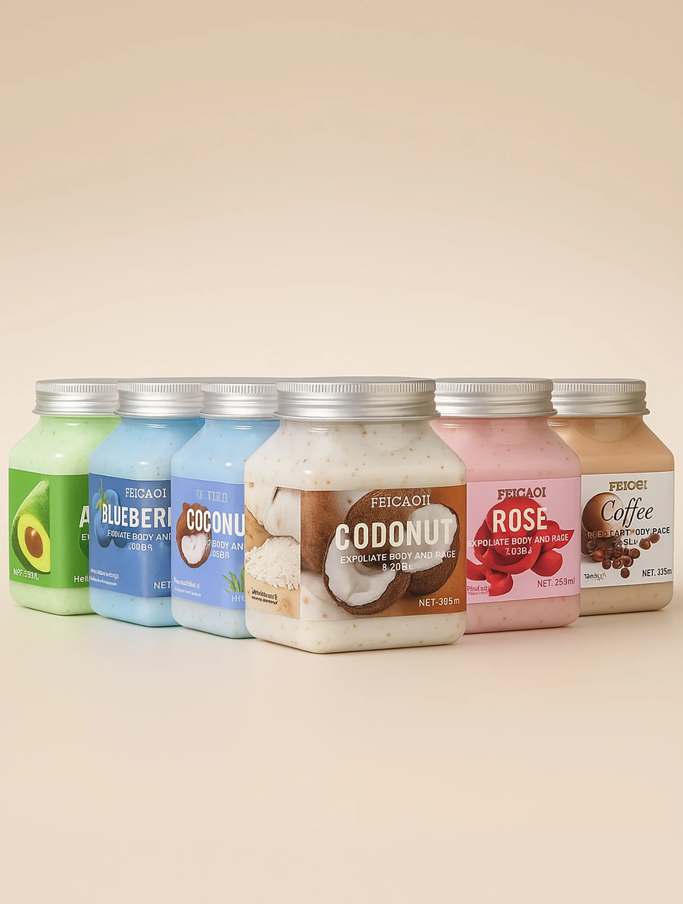 Exfoliante corporal y facial 350ml con 7 aromas Exfoliante corporal y facial 350ml con 7 aromas