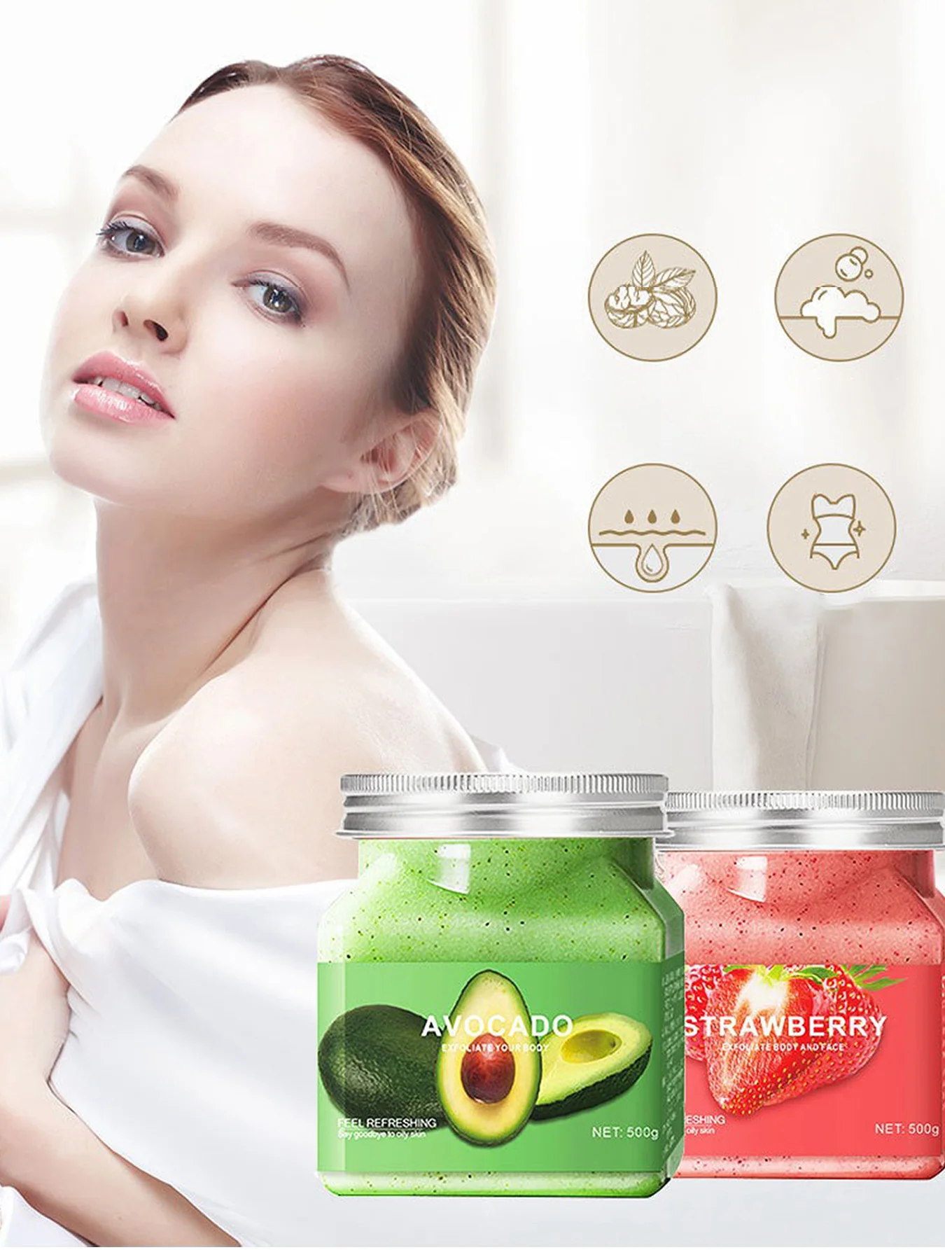 Exfoliante corporal y facial 350ml con 7 aromas Exfoliante corporal y facial 350ml con 7 aromas